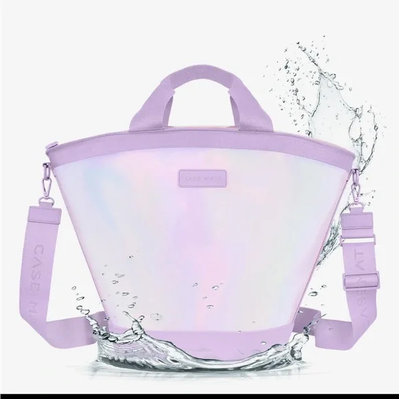 NWT! CASEMATE Waterproof Iridescent Beach Tote COOLER - Picture 4 of 5